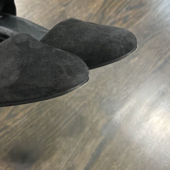 Eileen Fisher Black Malta Suede Pumps Sz 6 Mary Jane Heels Whimsigoth Wedding - Picture 4 of 9